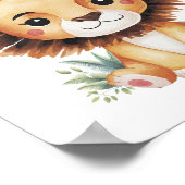 Leeuwensafari-kleuterposter – Wees dapper kleine Poster (Hoek)