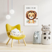 Leeuwensafari-kleuterposter – Wees dapper kleine Poster