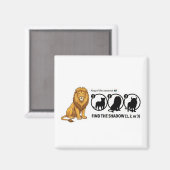 Leeuwenschaduw Overeenkomen Magneet (Voorkant / Achterkant)