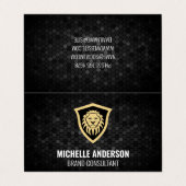 Leeuwenschild Visitekaartje (Buitenkant ongevouwen)