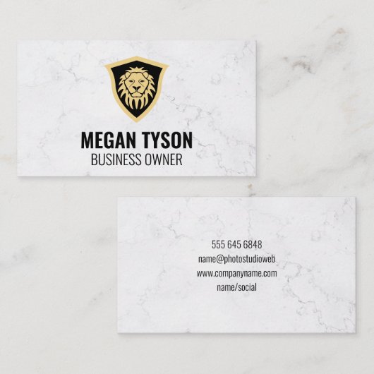 Leeuwenschild Visitekaartje (Voorkant / Achterkant)