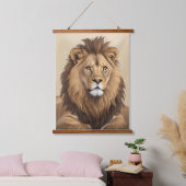  leeuwenschilderij hangend wandkleed (Slaapkamer)