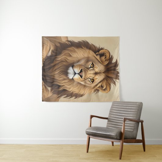  leeuwenschilderij wandkleed (In Situ (horizontaal))