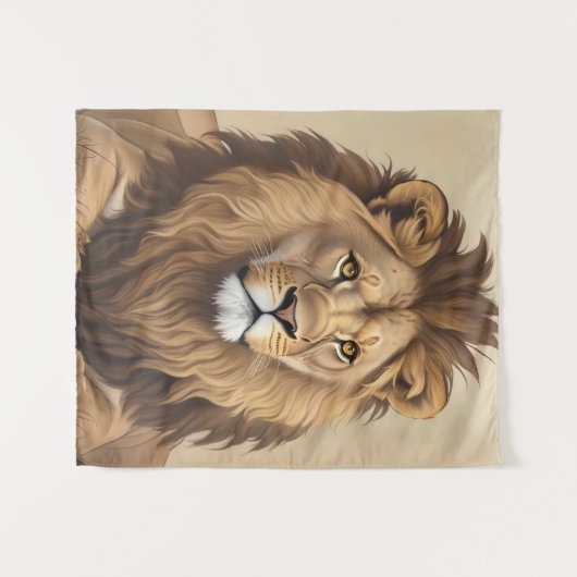 leeuwenschilderij wandkleed (Voorkant (horizontaal))