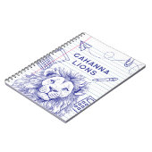 Leeuwenschool Doodles op Geregeld Papier Spiraal N Notitieboek (Linkerzijde)