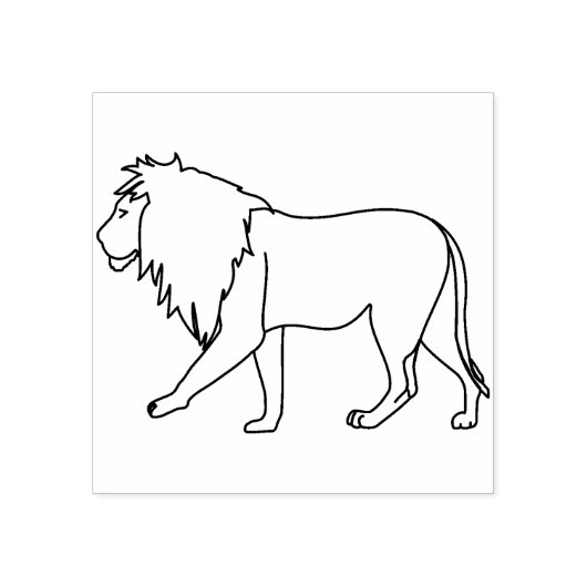 leeuwenstempel rubberstempel (Afrduk)