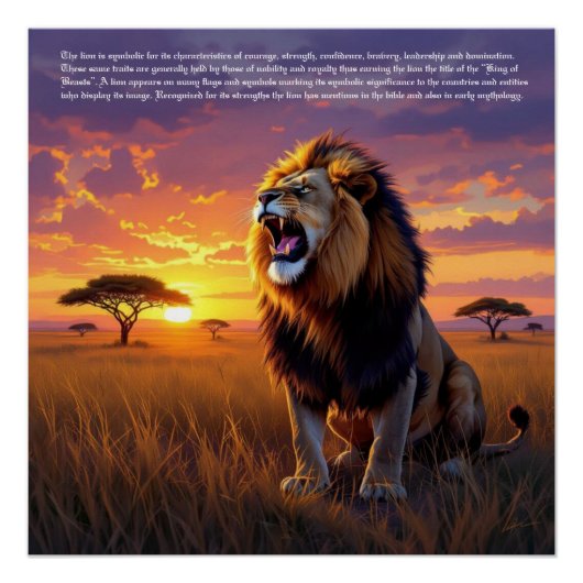 Leeuwensymboliek Perfect Poster (Voorkant)