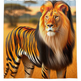 Leeuwentijger Douchegordijn