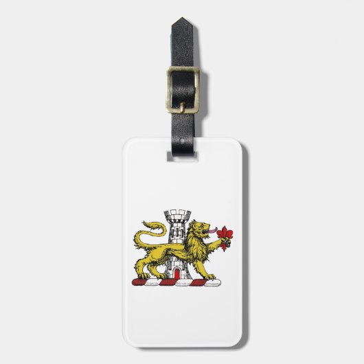 Leeuwentoren Fleur de Lis Kam Embleem C Bagagelabel (Voorkant verticaal)