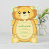 Leeuwenverjaardagsfeest Safari Kaart (Staand voorkant)