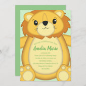 Leeuwenverjaardagsfeest Safari Kaart (Voorkant / Achterkant)