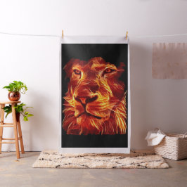 Leeuwenvuur op zwart stof