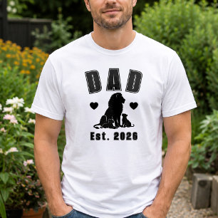 Leeuwenwel Silhouet Nieuwe Vader Oprichtingsjaar T-shirt