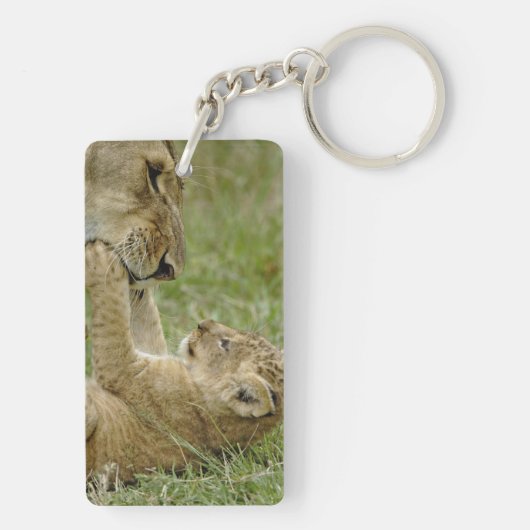 Leeuwenwelp spelen sleutelhanger (achterkant)