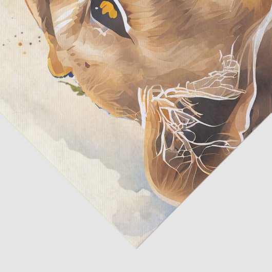 Leeuwenwelp Wildflower Waterverf Decoupage Tissuepapier (Detail)