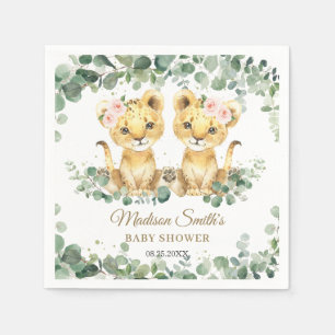 Leeuwenwelpen Jungle Groene Tweedelig Babyshower Servet