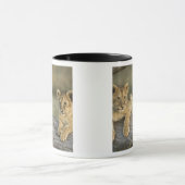 Leeuwenwelpen op log mok (Midden)