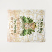 Leeuwenwelpje Een Koning Komt Op Weg Baby Shower Wandkleed (Voorkant (horizontaal))