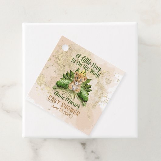 Leeuwenwelpje Een koningsje is op weg naar het Bab Bedankjes Labels (In situ)