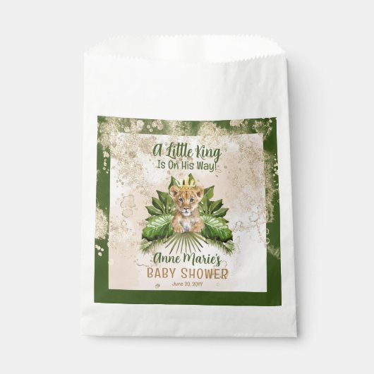 Leeuwenwelpje Een koningsje is op weg naar het Bab Bedankzakje (Voorkant)