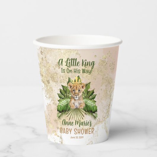 Leeuwenwelpje Een koningsje is op weg naar het Bab Papieren Bekers (Voorkant)