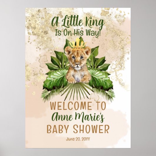 Leeuwenwelpje Een koningsje is op weg naar het Bab Poster (Voorkant)