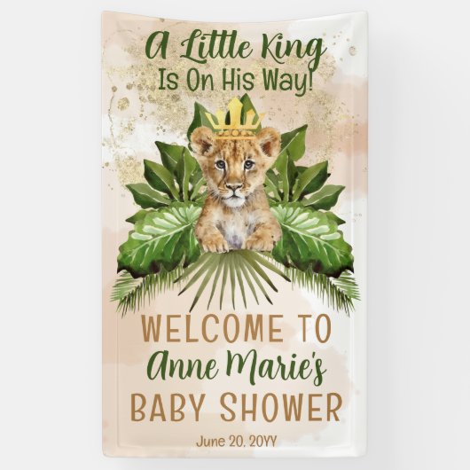 Leeuwenwelpje Een koningsje is op weg naar het Bab Spandoek (Verticaal)