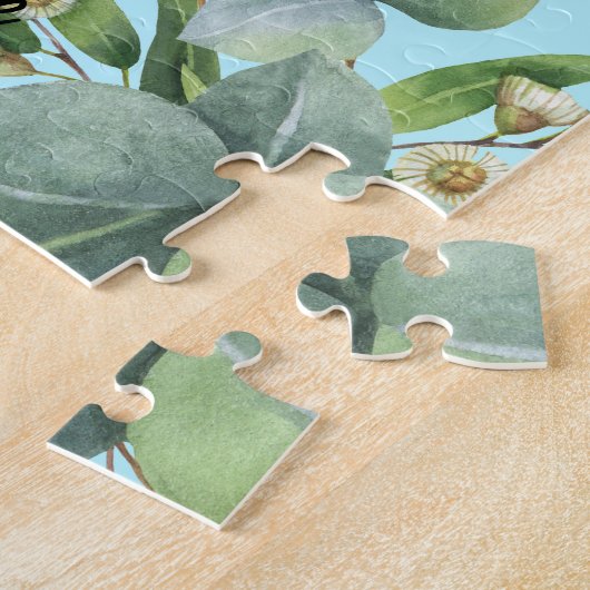 Leeuwenwelpje Schattige Blauwgroen Oerwoud Groen W Legpuzzel (Zijkant)