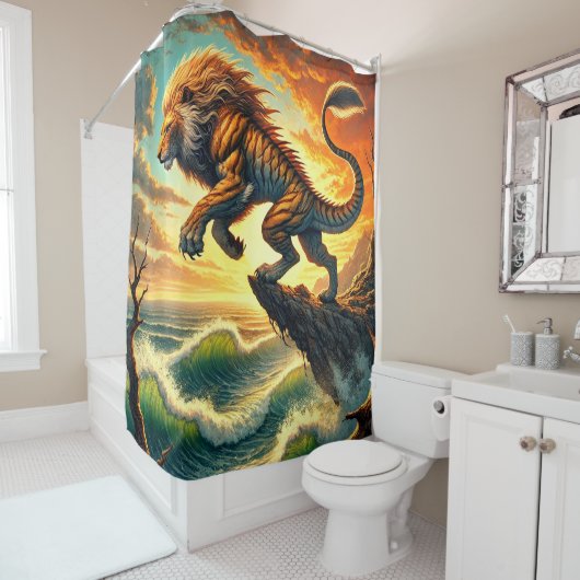 Leeuwenwezen Douchegordijn (In situ)