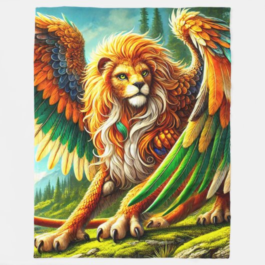 Leeuwenwezen Fleece Deken (Voorkant)