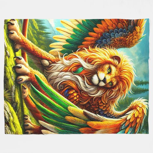 Leeuwenwezen Fleece Deken (Voorkant (Horizontaal))