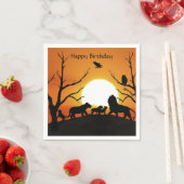 Leeuwfamilie in het zonsondergang in Afrika Servetten (Insitu)