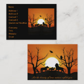 Leeuwfamilie in het zonsondergang in Afrika Visitekaartje (Voorkant / Achterkant)