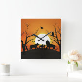 Leeuwfamilie in het zonsonderste Afrika Vierkante Klok (Huis)