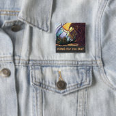 Leeuwfamilie, koning voor de Dag Button (In situ)