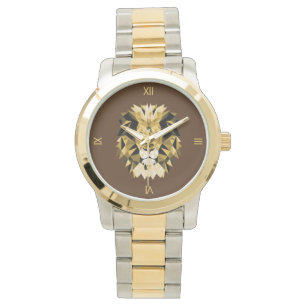 Leeuwhoofd met cijfers horloge