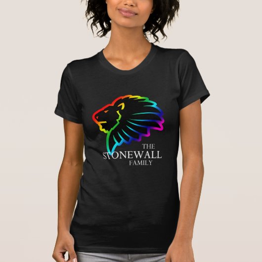 Leeuwhoofd met Tekst T-shirt donker (Voorkant)