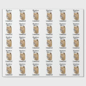 Leeuwin Dier Onbevreesd Verjaardag Cadeaupapier (Vlak)