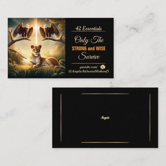 Leeuwin en adelaars sterk Gezegde Visitekaartje (Voorkant / Achterkant)