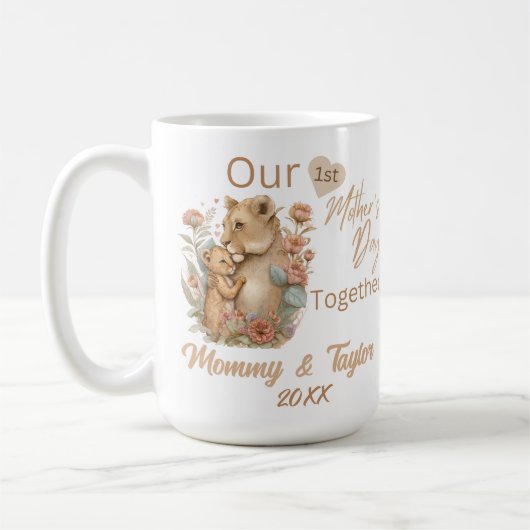 Leeuwin en welp, onze eerste Moederdag samen Koffiemok (Links)