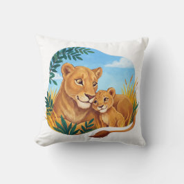 Leeuwin en Welp Safari Babykamer Kussen