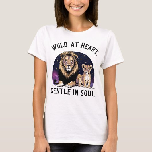 Leeuwin en welp - Wild Motherhood Art T-shirt (Voorkant)