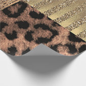 Leeuwin Goud Glam Safari Oerwoud Chic Modern Party Cadeaupapier (Hoek)