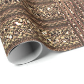 Leeuwin Goud Glam Safari Oerwoud Chic Modern Party Cadeaupapier (Rol Hoek)