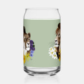 Leeuwin Leeuw Bloem Groen Blikvorm Glas (Links)
