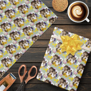 Leeuwin Leeuw Bloem Groen  Cadeaupapier