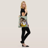 Leeuwin Leeuw Bloem Groen Tote Bag (Op model)