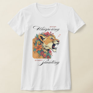 Leeuwin met bloemen T-shirt