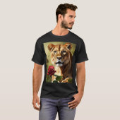 Leeuwin & Roos Realisme Tattoo Design T-shirt (Voorkant volledig)