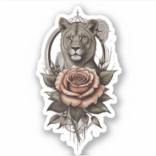 Leeuwin & Roos Sticker (Voorkant)